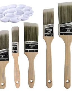 5pcs Pro-Grade Angle Paint Brushes for Artist, Acrylic, Latex, and Oil Paints – Ideal for Home Improvement, Interior & Exterior Use - Father's Grip