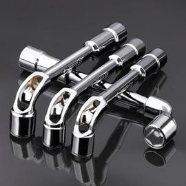 Hardware Tools - Mirror Perforated L-Shaped Elbow Socket Wrench - 7-Shaped Milling Mouth Manual Pipe Wrench - Father's Grip