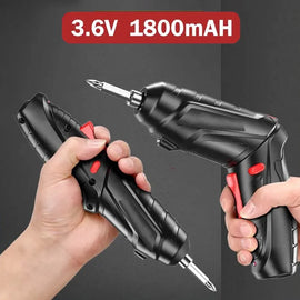 3.6V Cordless Screwdriver Set: Household Maintenance and Repair with 1800mAh Lithium Battery - Father's Grip