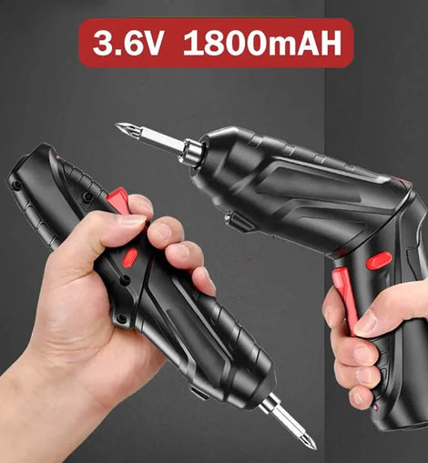 3.6V Cordless Screwdriver Set: Household Maintenance and Repair with 1800mAh Lithium Battery - Father's Grip