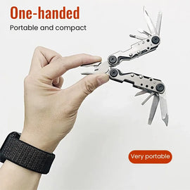 Stainless Steel Multi-Tool Pliers: Outdoor Combination Knife, Folding Portable Multi-Purpose Pliers - Father's Grip