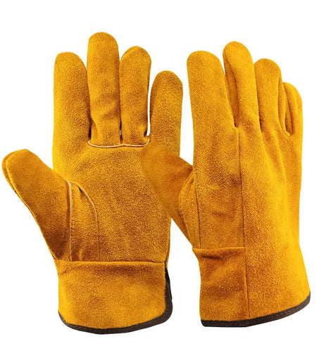 Men's Soft Cowhide Work Gloves: Soft Cowhide for Driving, Hunting, Farming, Gardening, Welding, and Mechanic Safety - Father's Grip