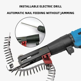 Automatic Chain Nail Gun Adapter: Rechargeable Electric Screw Gun for Woodworking Tools - Father's Grip