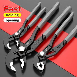 Water Pump Pliers - Quick-Release Plumbing Pliers, Adjustable Pipe Wrench, Household Hand Tools - Father's Grip