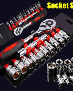 12-Piece Wrench Socket Set: Repair Tools for Motorcycles, Cars, Boats, and Bicycles - Father's Grip