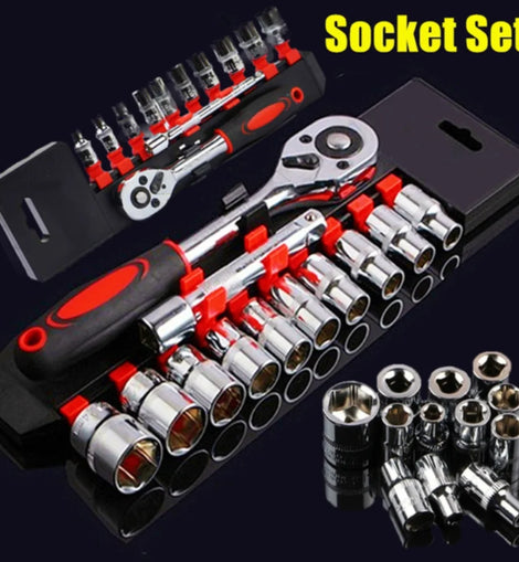 12-Piece Wrench Socket Set: Repair Tools for Motorcycles, Cars, Boats, and Bicycles - Father's Grip