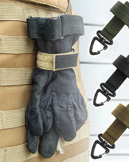 Multi-Purpose Tactical Outdoor Nylon Gloves with Safety Clip for Outdoor Tactical Climbing, Rope, and Camping - Father's Grip