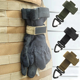 Multi-Purpose Tactical Outdoor Nylon Gloves with Safety Clip for Outdoor Tactical Climbing, Rope, and Camping - Father's Grip