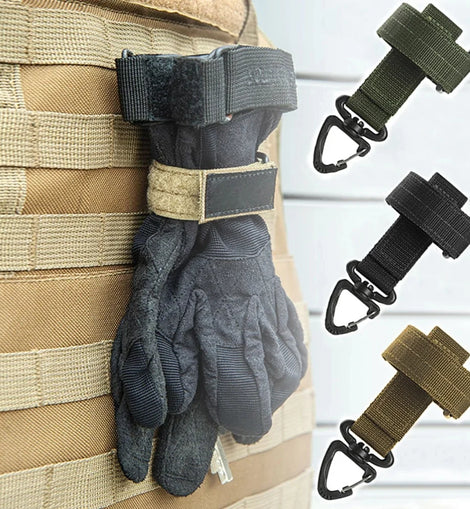 Multi-Purpose Tactical Outdoor Nylon Gloves with Safety Clip for Outdoor Tactical Climbing, Rope, and Camping - Father's Grip