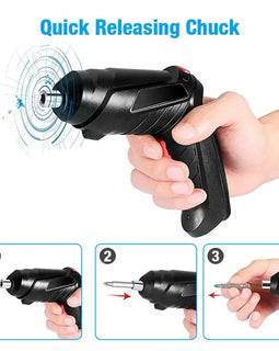 Electric Screwdriver Rechargeable Lithium Battery mini drill - Father's Grip