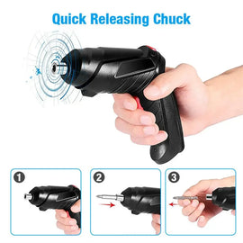 Electric Screwdriver Rechargeable Lithium Battery mini drill - Father's Grip