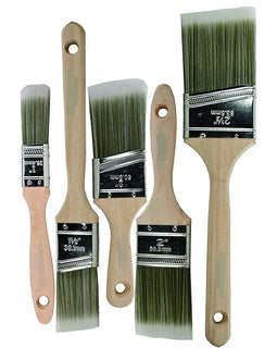 5pcs Pro-Grade Angle Paint Brushes for Artist, Acrylic, Latex, and Oil Paints – Ideal for Home Improvement, Interior & Exterior Use - Father's Grip