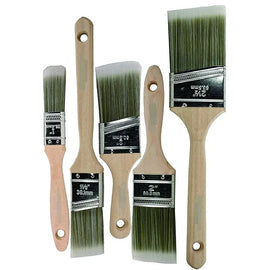 5pcs Pro-Grade Angle Paint Brushes for Artist, Acrylic, Latex, and Oil Paints – Ideal for Home Improvement, Interior & Exterior Use - Father's Grip