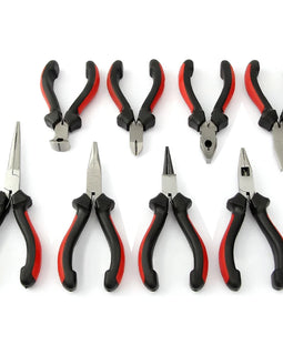 Mini Pliers Set: Diagonal Pliers, Wire Cutters, Round Mouth, Bent, Long Needle Nose, Ideal for DIY and Small Jewelry Crafting - Father's Grip